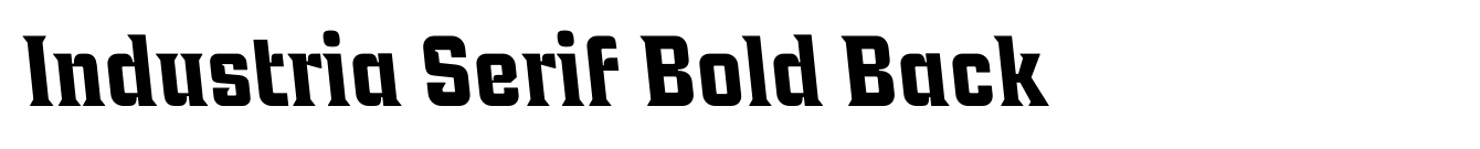 Industria Serif Bold Back
